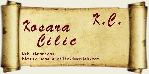 Kosara Cilić vizit kartica